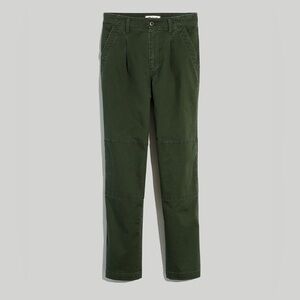 Madewell The Perfect Vintage Straight Pant in Dark Forest Wash: Pleated Edition